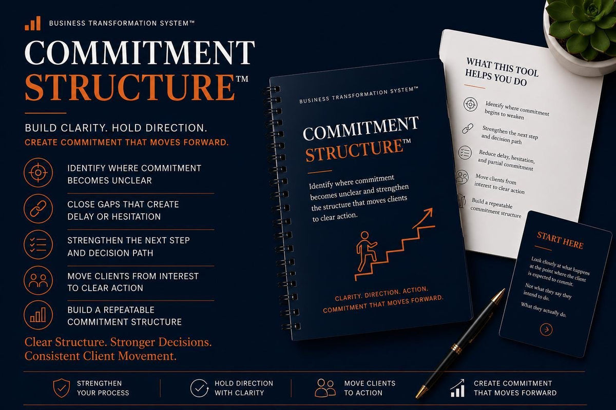 Commitment Structure™ | Business Commitment Framework | Client Decision Clarity Tool | Consultant Advisory Toolkit | BTS™ Digital Download