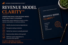 Revenue Model Clarity™ | Business Structure Diagnostic | Revenue Stability Tool | Scaling & Delivery Evaluation | BTS™ Advisory System
