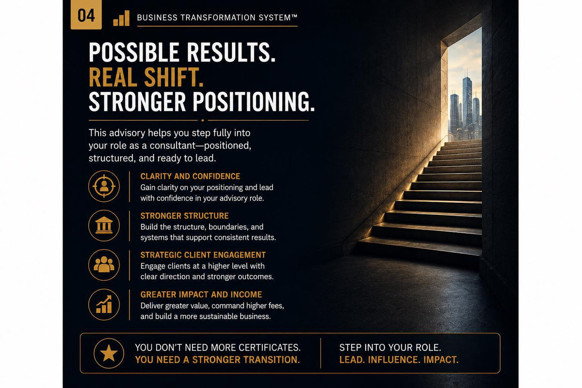Coach to Consultant Readiness™ | Consulting Transition Advisory PDF | Advisor Positioning & Structure Tool | BTS™ Digital Download