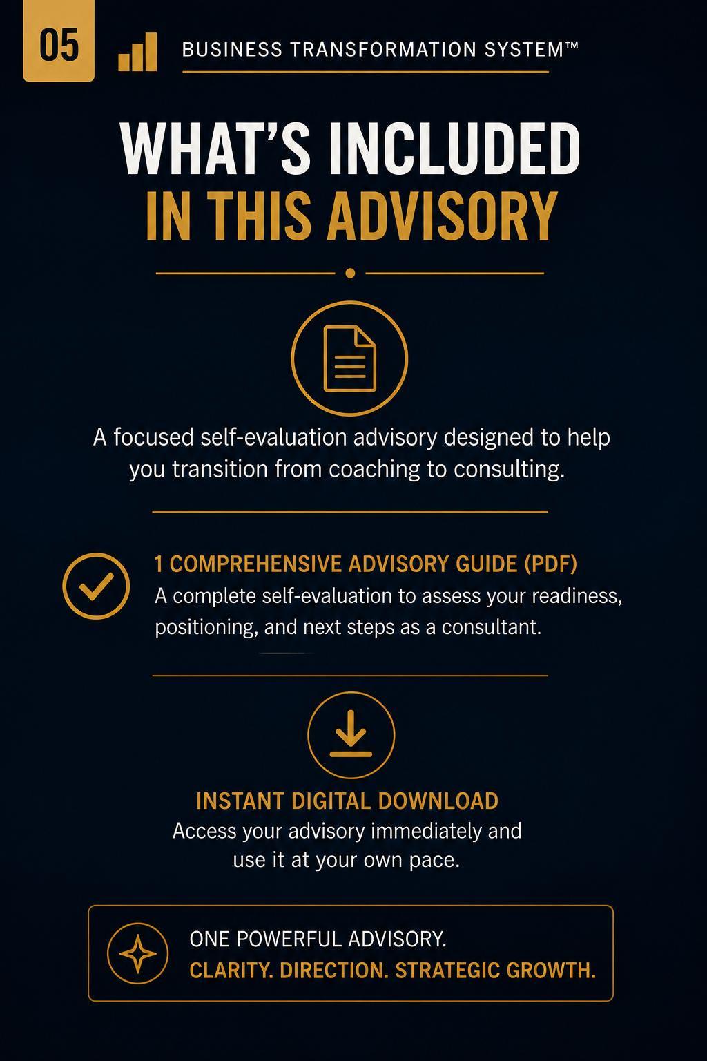 Coach to Consultant Readiness™ | Consulting Transition Advisory PDF | Advisor Positioning & Structure Tool | BTS™ Digital Download