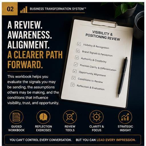 Why You're Being Overlooked™ | Personal Brand Visibility Review | Professional Visibility Audit | Authority & Positioning Workbook