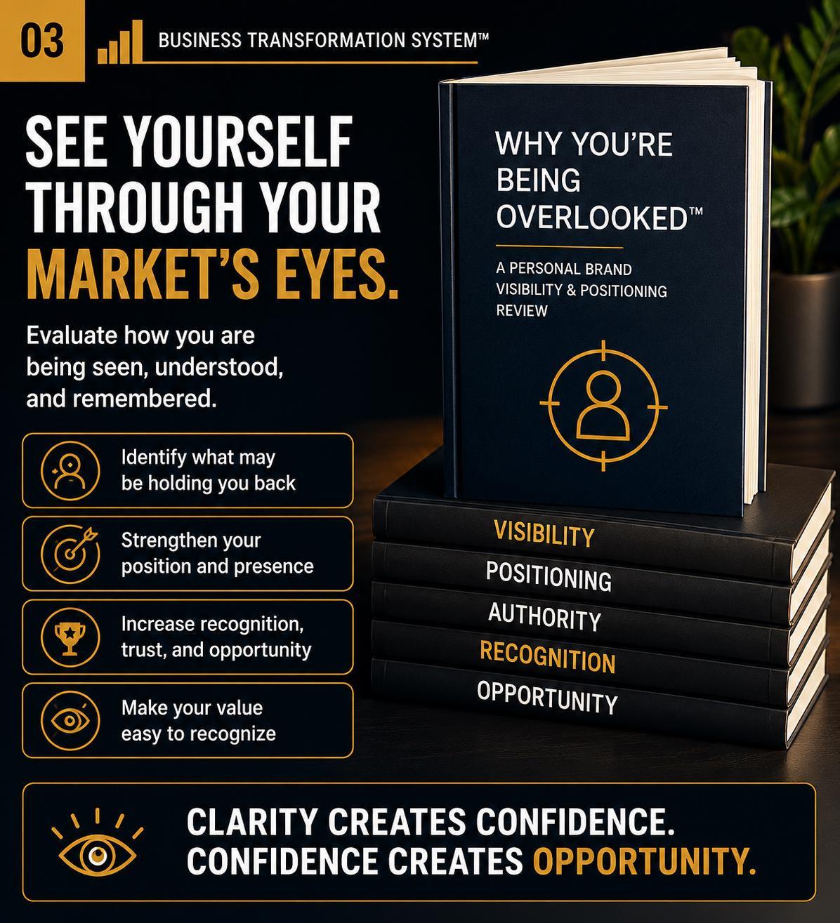 Why You're Being Overlooked™ | Personal Brand Visibility Review | Professional Visibility Audit | Authority & Positioning Workbook