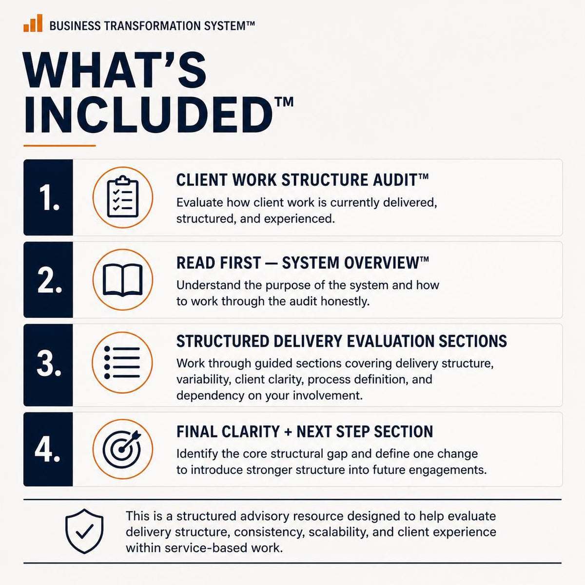 Client Work Structure Audit™ | Coaching Business System | Client Delivery Evaluation Tool | Consultant & Service Provider Resource | BTS™