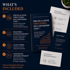 Pricing & Offer Structuring Self-Ownership Tool™ | Evaluate Pricing, Buyer Movement, Decision Stability
